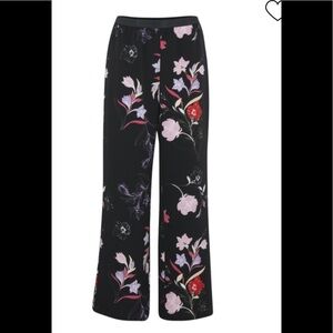 B. YOUNG NEW Floral Flowy Wide Leg Polazzo Pants Print Flare